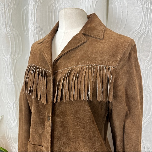 Vintage Winlit Suede Fringe Jacket - Picture 3 of 5